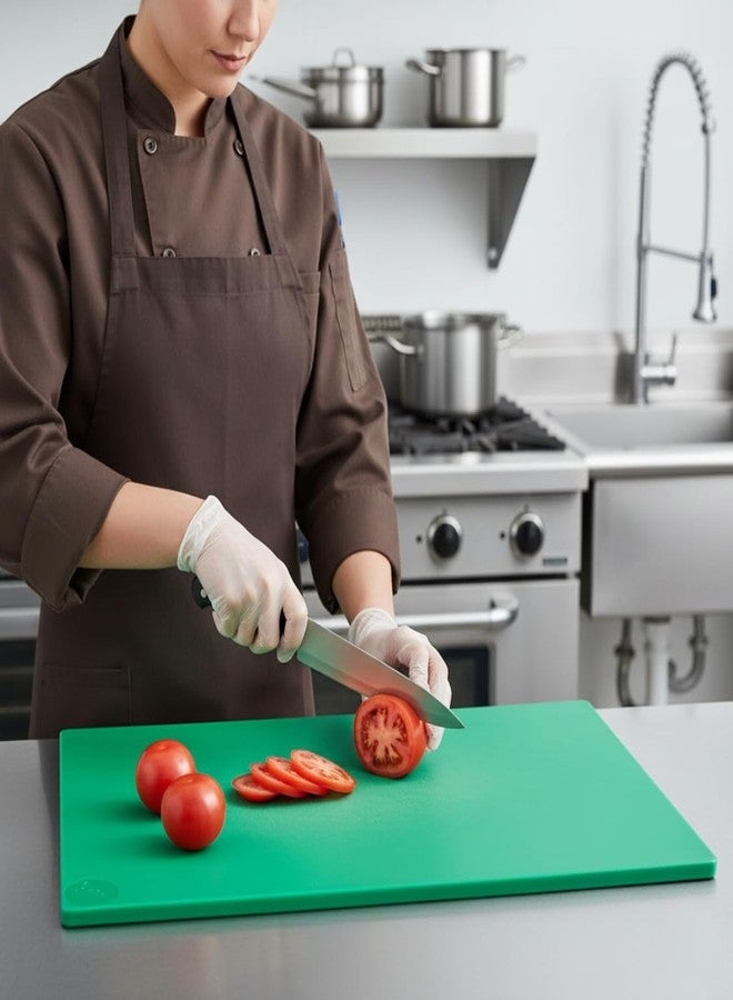 TrueCraftware- 24" X 18" X 1/2” Cutting Board for Kitchen Green Color Plastic- Commercial Plastic Chopping Board Anti Slip Surface Chopping Food Cutting Mat for Meat Vegetables Dishwasher Safe - Image 3