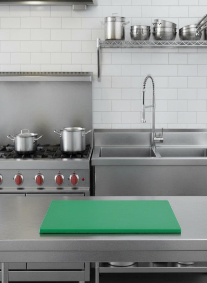 TrueCraftware- 24" X 18" X 1/2” Cutting Board for Kitchen Green Color Plastic- Commercial Plastic Chopping Board Anti Slip Surface Chopping Food Cutting Mat for Meat Vegetables Dishwasher Safe - Image 4