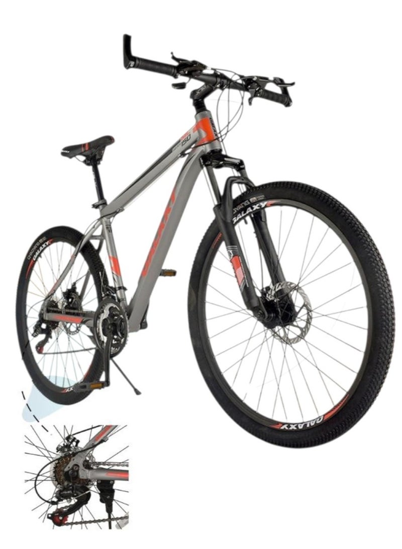 Galaxy Aluminum Alloy Mountain Bike 26-Inch Tires, 21-Speed Shimano Drivetrain, Bicycle Adult, Mechanical Disc Brakes, Adjustable Seat, 21-Gears, Suspension MTB Cycle for Men Women - Image 2