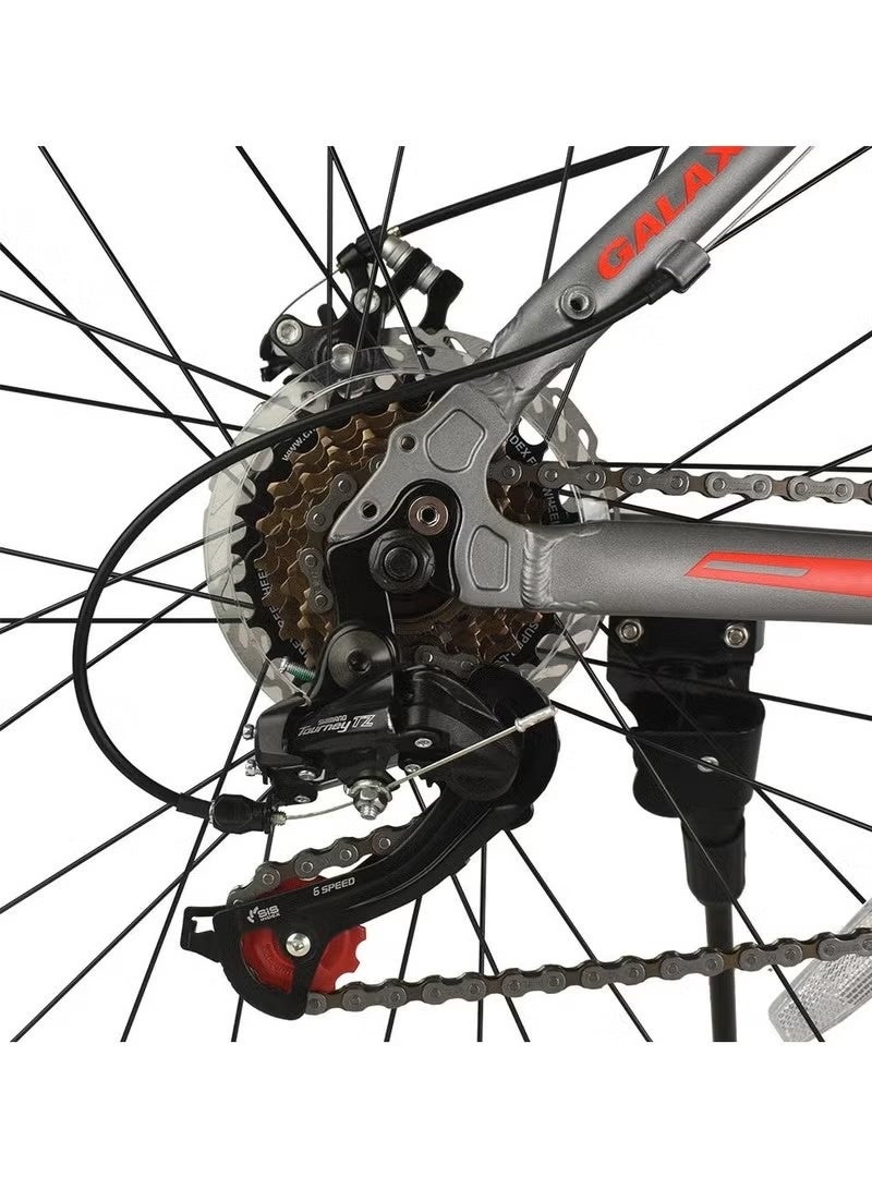 Galaxy Aluminum Alloy Mountain Bike 26-Inch Tires, 21-Speed Shimano Drivetrain, Bicycle Adult, Mechanical Disc Brakes, Adjustable Seat, 21-Gears, Suspension MTB Cycle for Men Women - Image 3