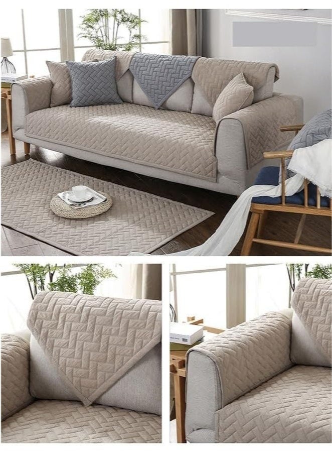 كيلا غطاء أريكة، غطاء أريكة مخملي، أغطية أريكة مقطعية مضادة للانزلاق، غطاء أريكة مقطعي فائق النعومة من الفرو الناعم، غطاء أريكة دافئ غير قابل للانزلاق للكلاب والقطط والحيوانات الأليفة، غطاء مسند ذراع مسند الظهر - Image 4