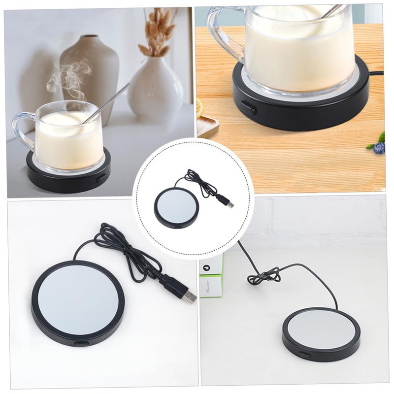 USB Electric Mug Warmer Pad Stable Temperature Control Heating Coaster Random Color - Image 3