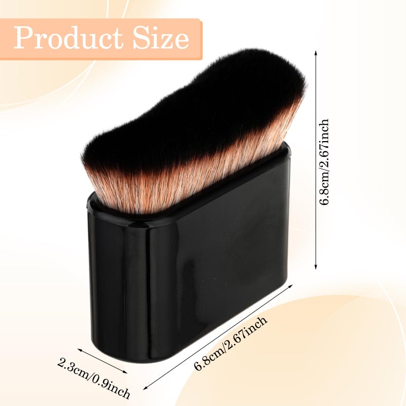 Molain Self Tanner Brush, Large Kabuki Brush for Body, Sunless Tanner Makeup Brushes, Face Makeup Brush for Foundation, Blusher, Shadow, Bronzer (Black) - Image 2