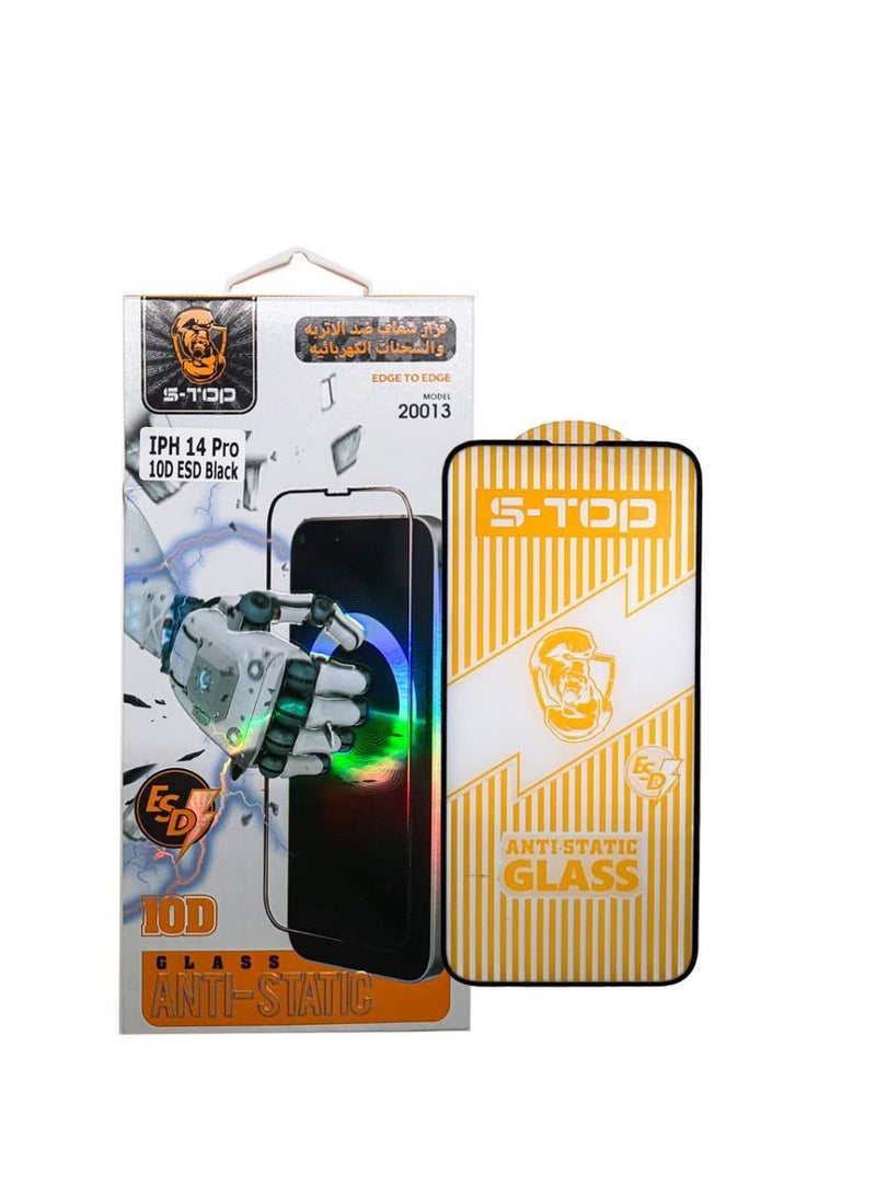 اس-توب غطاء واقي شاشة زجاجي لهاتف آيفون 14برو أسود - Image 3