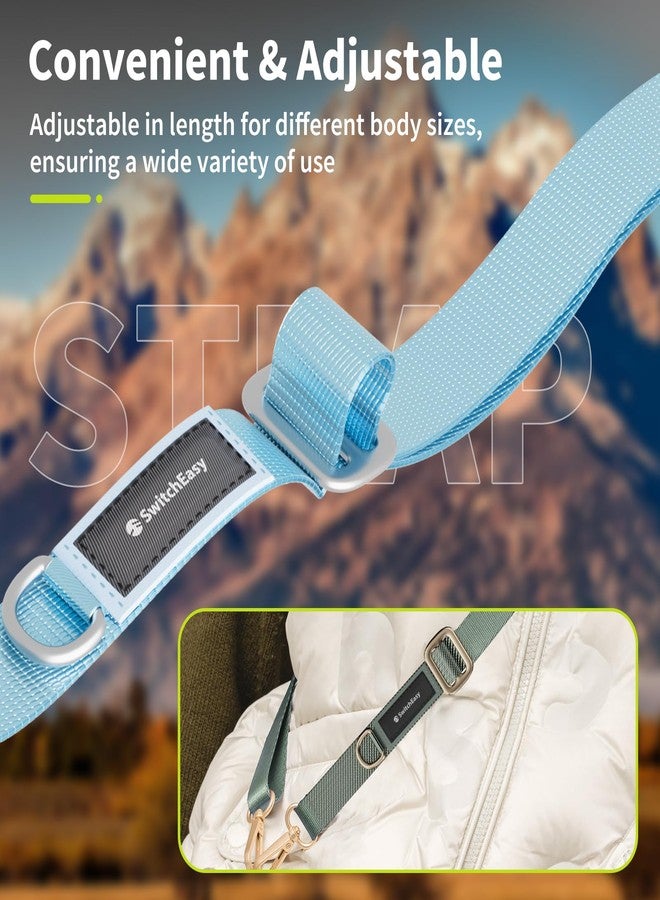 سويتش إيزي حزام هاتف SWITCHEASY قابل للتعديل بطول 20 مم ومتوافق مع معظم الهواتف، مضاد للسرقة والسقوط، بدون استخدام اليدين لحمل الهاتف عبر الجسم مع حزام وبطاقة وعلامة تبويب - EasyStrap (أزرق مخضر) - Image 5