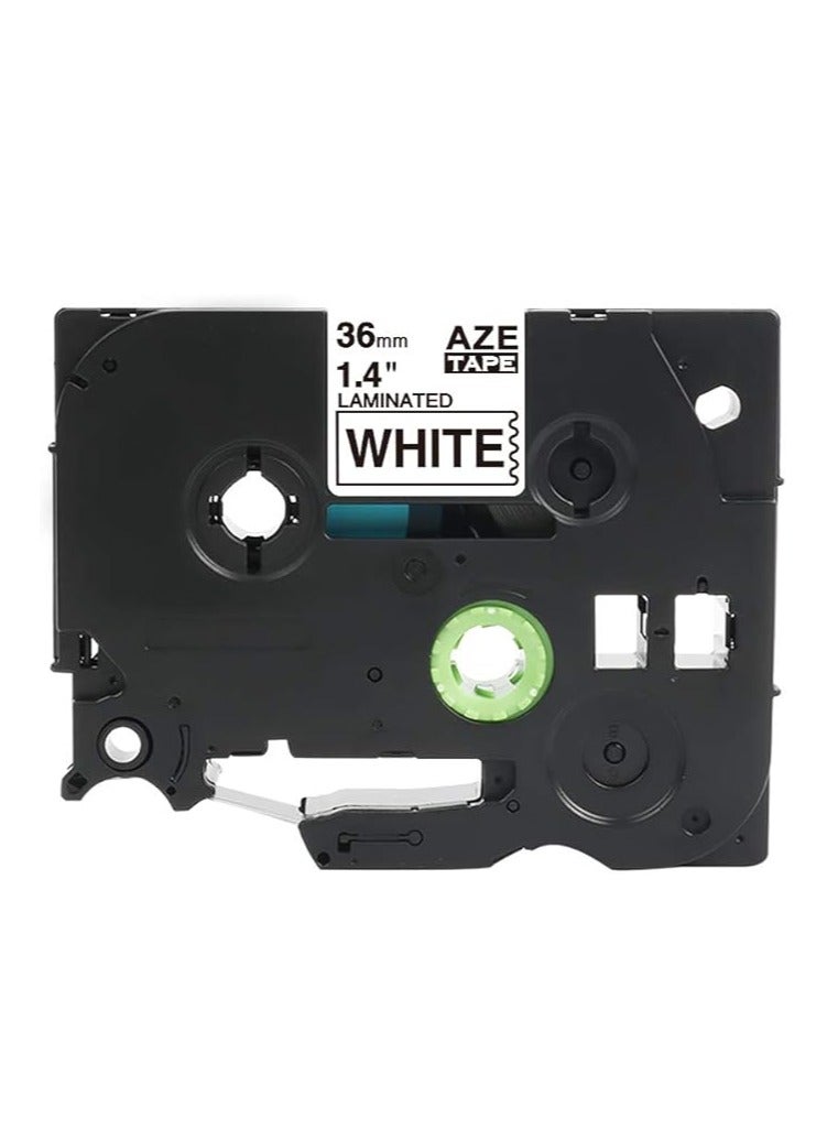 Terabyte 36 mm x 8 meter Compatible TZe Label Tape Cartridge for P-Touch Label Printers… (Black on White) - Image 2