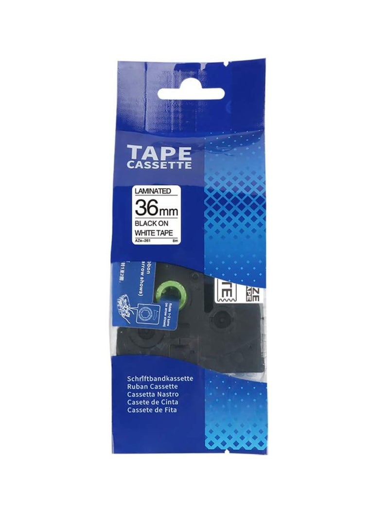 Terabyte 36 mm x 8 meter Compatible TZe Label Tape Cartridge for P-Touch Label Printers… (Black on White) - Image 4