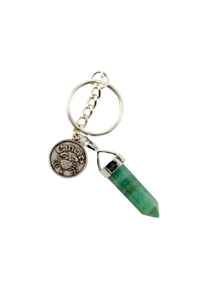 British Fossils Zodiac Keyring Cancer - Aventurine