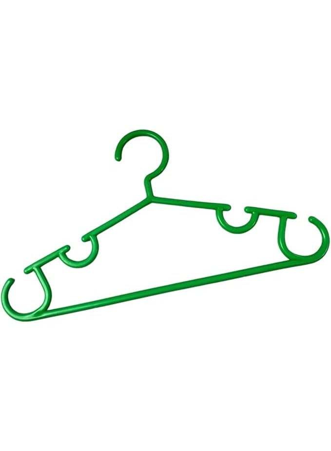 Small Plastic Clothes Hangers in Random Colors and Shapes with Extra Loops for Kids Dresses and Shirts, Durable, Lightweight, Non-Slip Design for Closet Organization and Storage, Set of 6 - Image 5