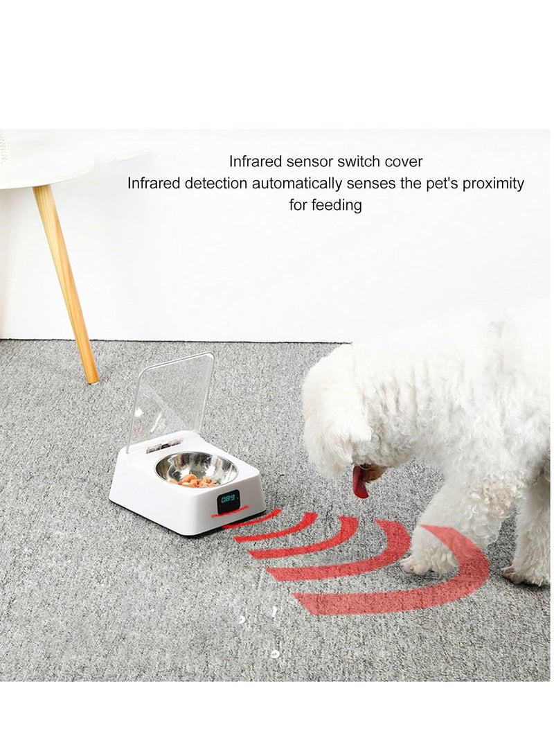 Automatic Cat Feeder with Infrared Sensor – Auto-Opening Lid, Removable Stainless Steel Bowl, Rechargeable, 10-Hour Battery Life - Image 5