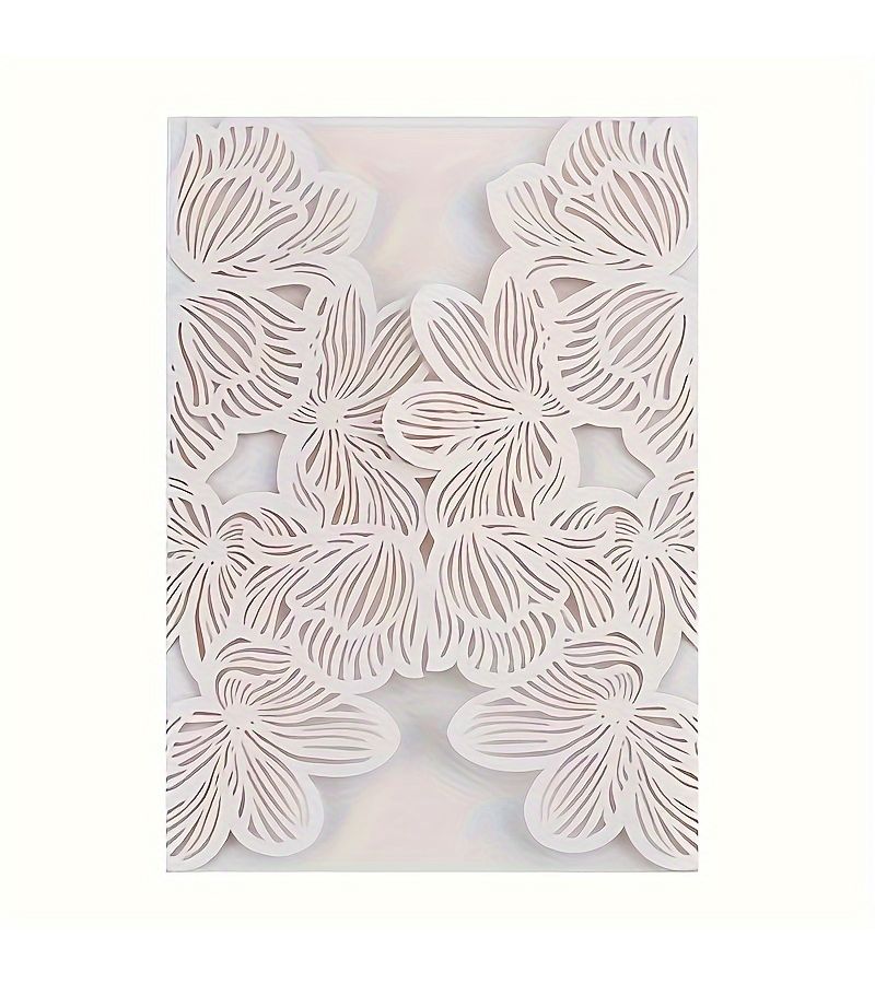 Pink Color 30pcs Wedding Laser Hollowed Card Invitation Creative Greeting - Image 5