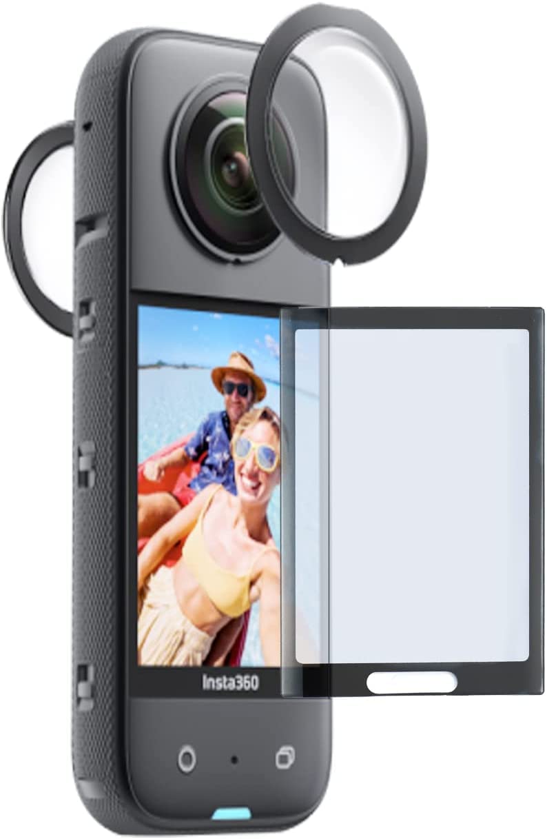 GetZget ® Combo Tempered Film For Insta360 One X3 Screen Glass Protector & Lens Protective cover Cap accessories - Image 1