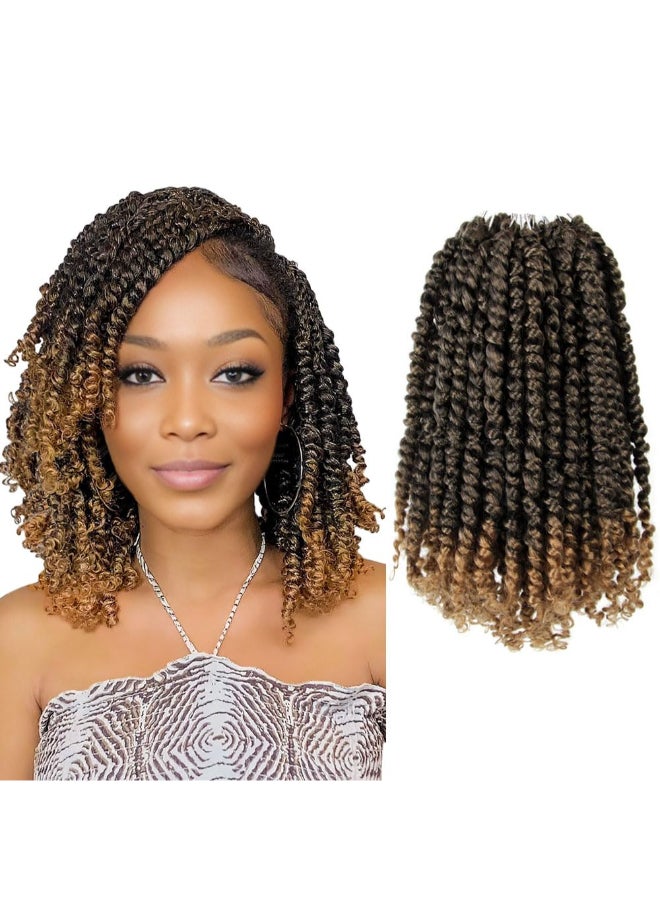 KAVSORAPI Passion Twist Hair10 Inch Passion Twist Braiding HairShort Pre Looped Crochet Twist Jumbo Pretwisted Two Strand Braids 8 Packs T27Ombre Honey Blonde - Image 2