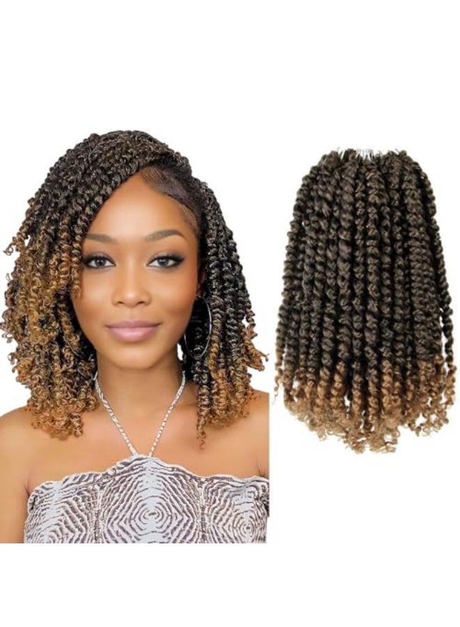 KAVSORAPI Passion Twist Hair10 Inch Passion Twist Braiding HairShort Pre Looped Crochet Twist Jumbo Pretwisted Two Strand Braids 8 Packs T27Ombre Honey Blonde - Image 1