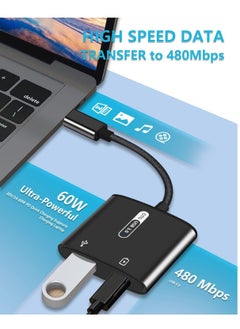 Y&D USB C OTG Adapter with Power 2 in 1 to 60W PD Charging Compatible iPad Pro Galaxy S23 S21 S20 Note10 Tab S8 S9 Pixel 7  - Image 3