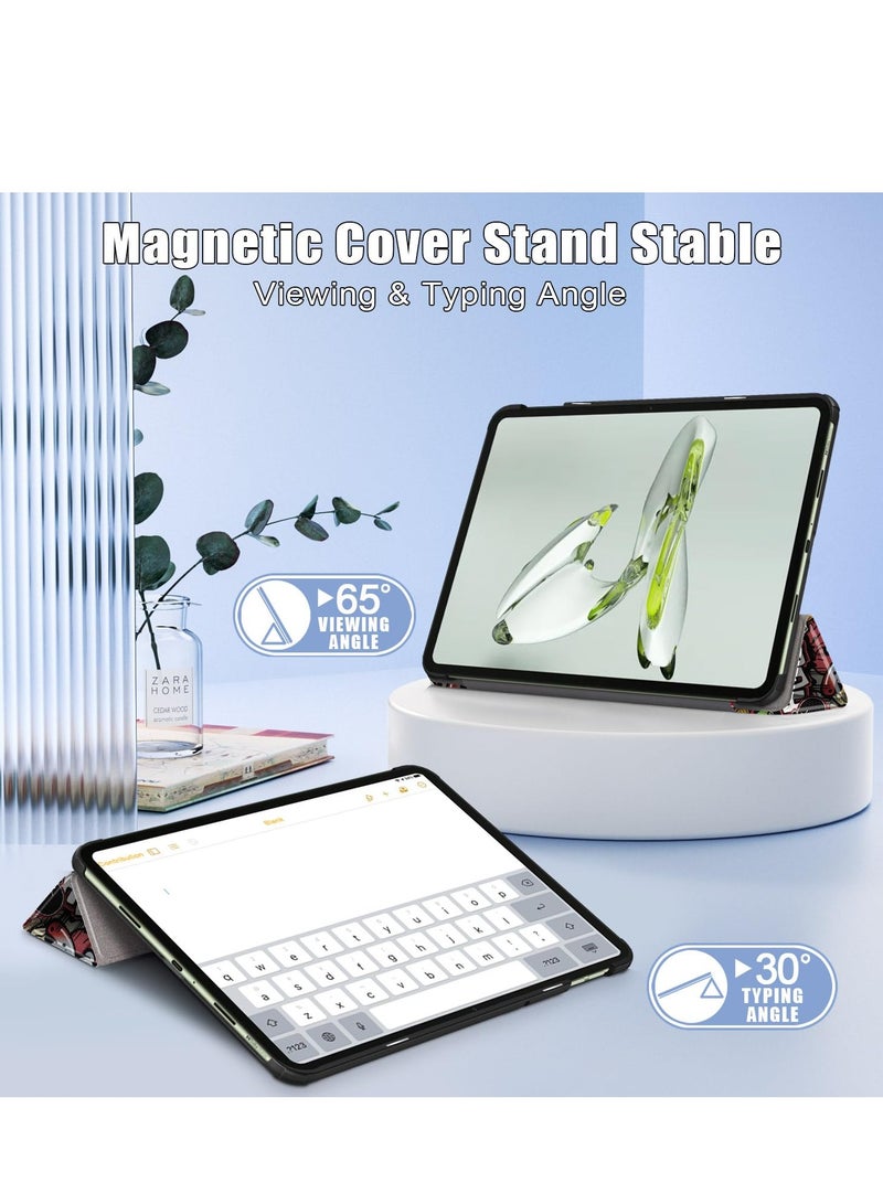 Case for OnePlus Pad Go 2023 11.4'' Folding Folio Ultra-Thin PU Leather Stand Case Cover for OnePlus Pad Go/Oppo Pad Air2 11.4 Inch (Graffiti) - Image 2