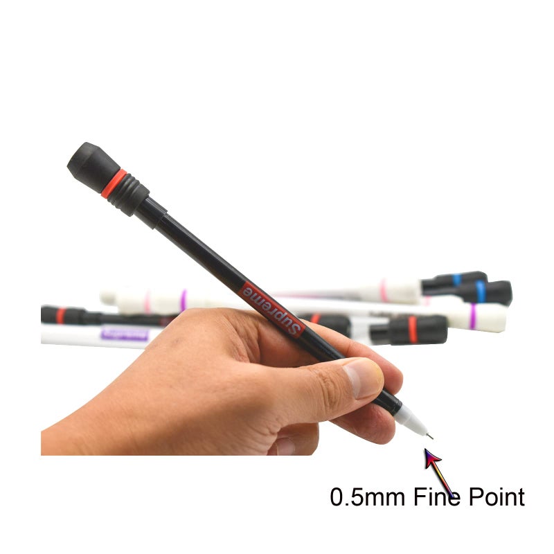 Lopenle 8PCS Novelty Spinning Pens Twirling Gel Pen for Finger Rotating Stress Releasing,Spin Mod Pen Writable Pen for Adults Student Office Supplies - Image 3