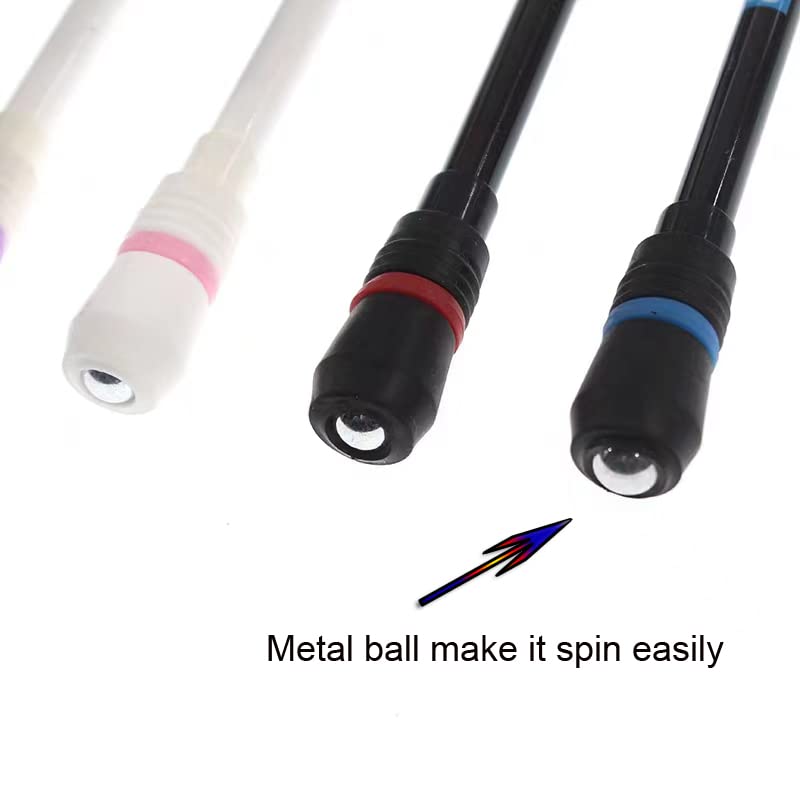 Lopenle 8PCS Novelty Spinning Pens Twirling Gel Pen for Finger Rotating Stress Releasing,Spin Mod Pen Writable Pen for Adults Student Office Supplies - Image 5