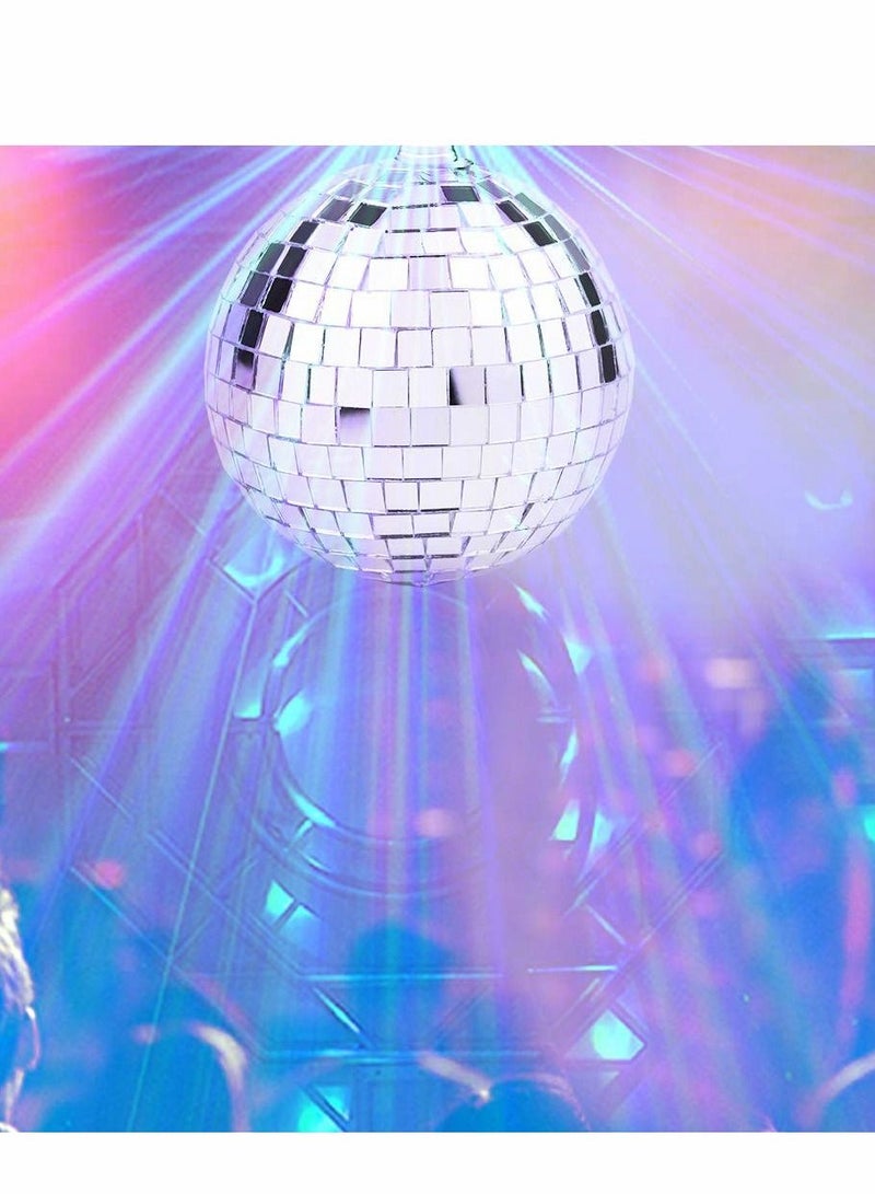 واي آند دي Disco Mirror Balls Silver Hanging Ball for 50s 60s 70s DJ Light Effect Party Home Decoration Stage Props School Festivals Favors and Supplies 4 Inch, 4inch, Silver, 2 Pcs - Image 3