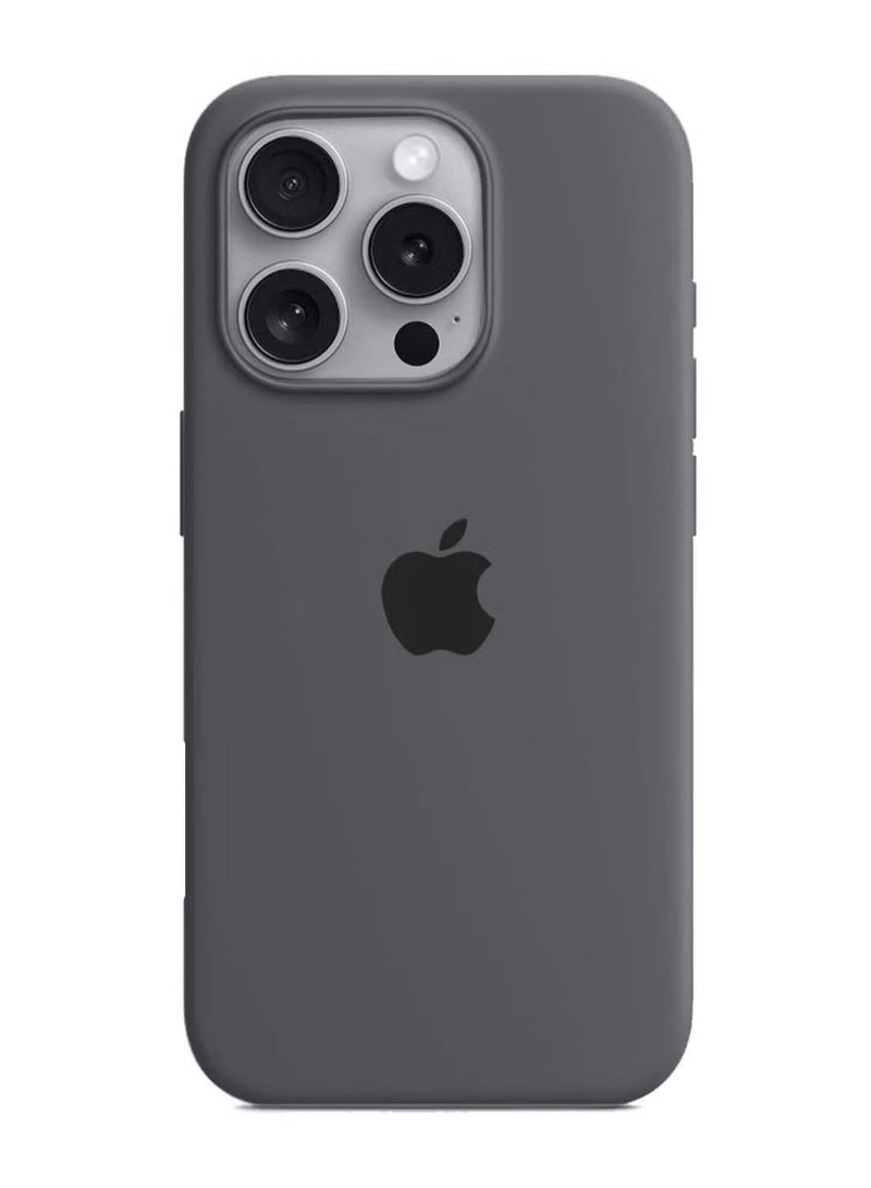 دبليو تيك أبل آيفون 16 برو 2024 غلاف واقي مصنوع من السيليكون السائل الناعم - رمادي - Image 2