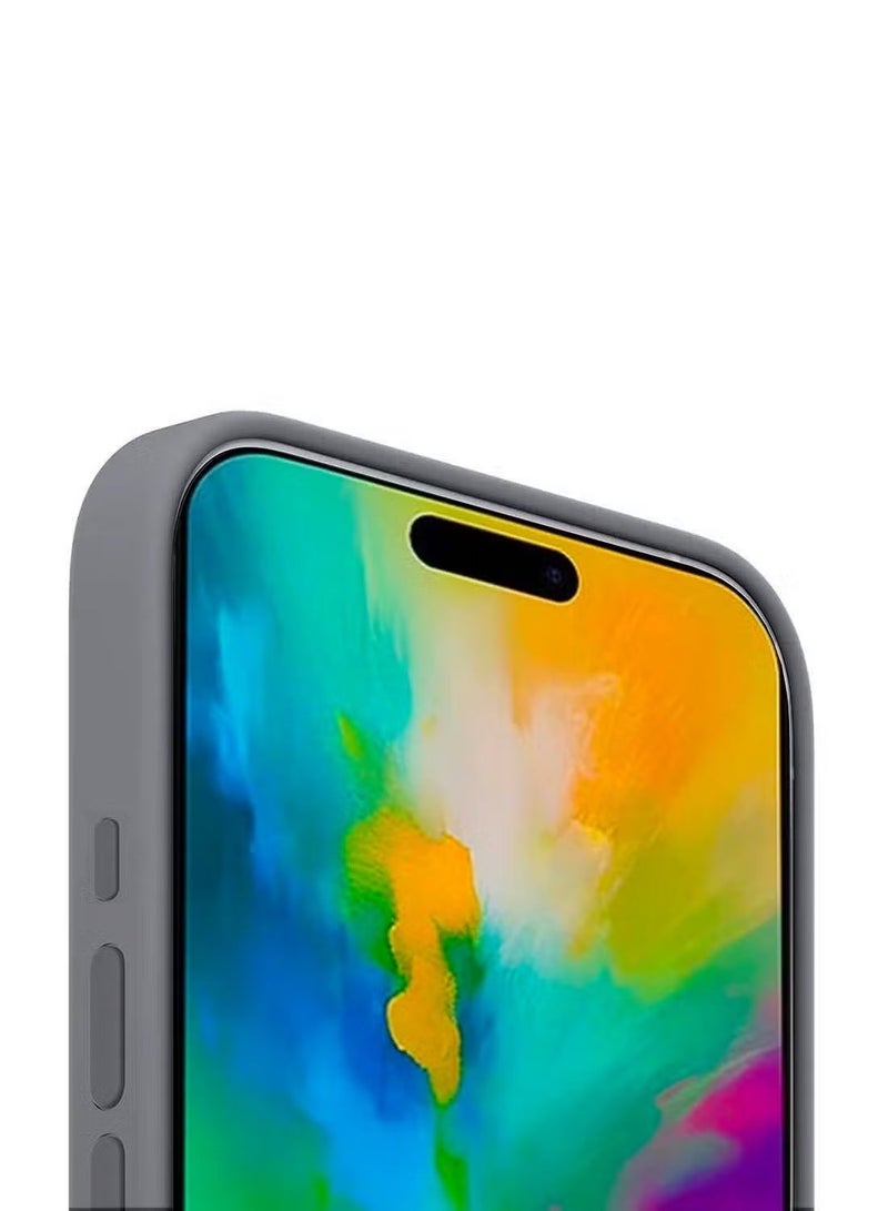 Wtech for Apple iPhone 16 Pro 2024 Premium Soft Liquid Silicone Case Cover - Grey - Image 4