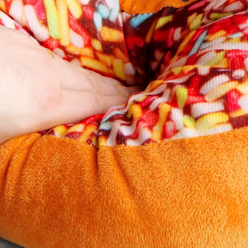 Queekay وسادة دائرية على شكل دونات 3 قطع 16 بوصة دونات وردية وسادة مطبوعة بتقنية 3D وسائد مضحكة على شكل دونات وسادة مريحة من الفرو الناعم لتزيين الطعام للكرسي والأريكة - Image 2