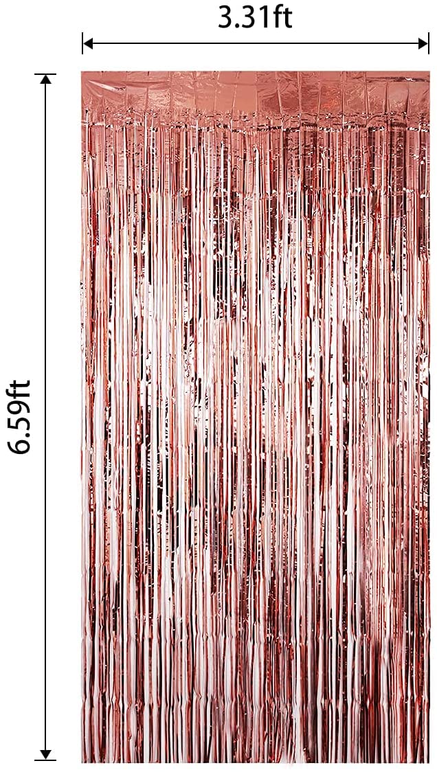 SpecialYou.in Special You Rose Gold Foil fringe Curtains for Birthday Decoration, Tinsel Foil Curtains Photobooth for Anniversary, Birthday, Baby Shower, Bachelorette ,christmas ,bride to be - Set of 3pcs - Image 3
