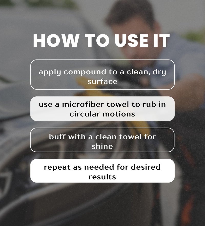GROVE Turtle Wax Rubbing Compound 10.5 oz Bundle with Microfiber Cloth – Polishing Compound for Car Scratches and Surface Restoration – Gift Set (2 Items) - Image 4