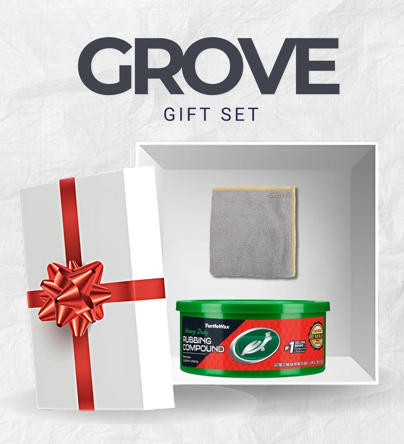 GROVE Turtle Wax Rubbing Compound 10.5 oz Bundle with Microfiber Cloth – Polishing Compound for Car Scratches and Surface Restoration – Gift Set (2 Items) - Image 5