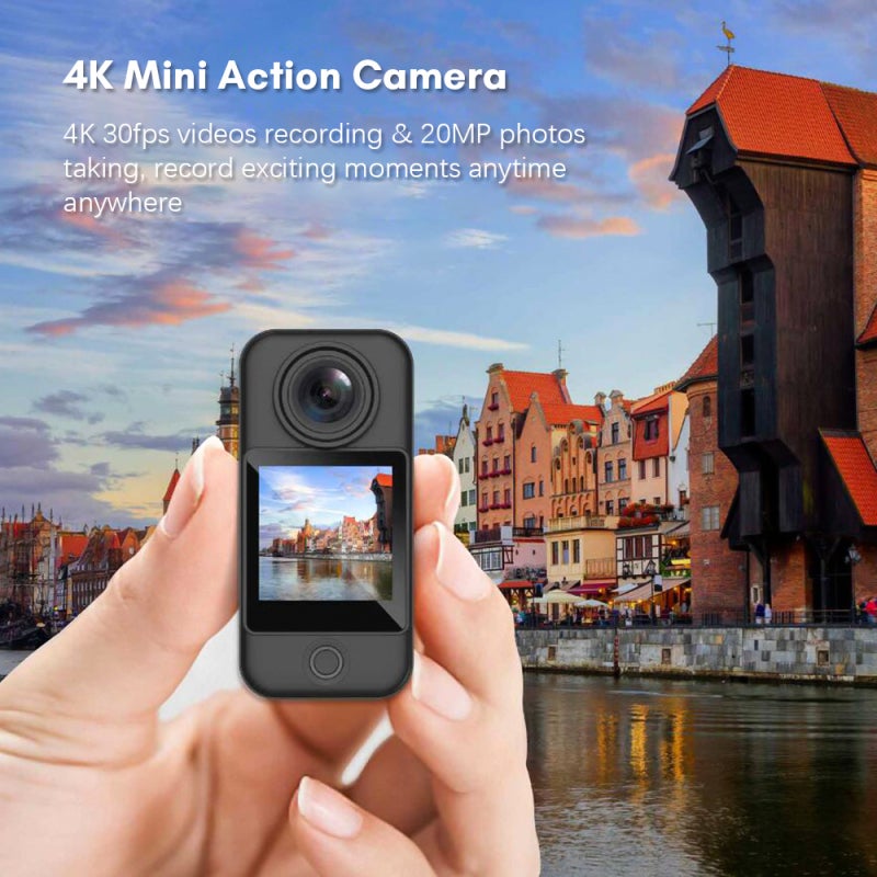 كاميرا SJCAM C300 بوكيت 4K 30 إطارًا في الثانية كاميرا أكشن 5G/2.4G واي فاي كاميرا رياضية شاشات تحكم باللمس بقياس 1.33 بوصة عدسة بزاوية عريضة 154 درجة تثبيت جيروسكوبي سداسي المحاور مقاومة للماء حتى 30 مترًا رؤية ليلية مع بطارية قابلة للفصل - Image 4