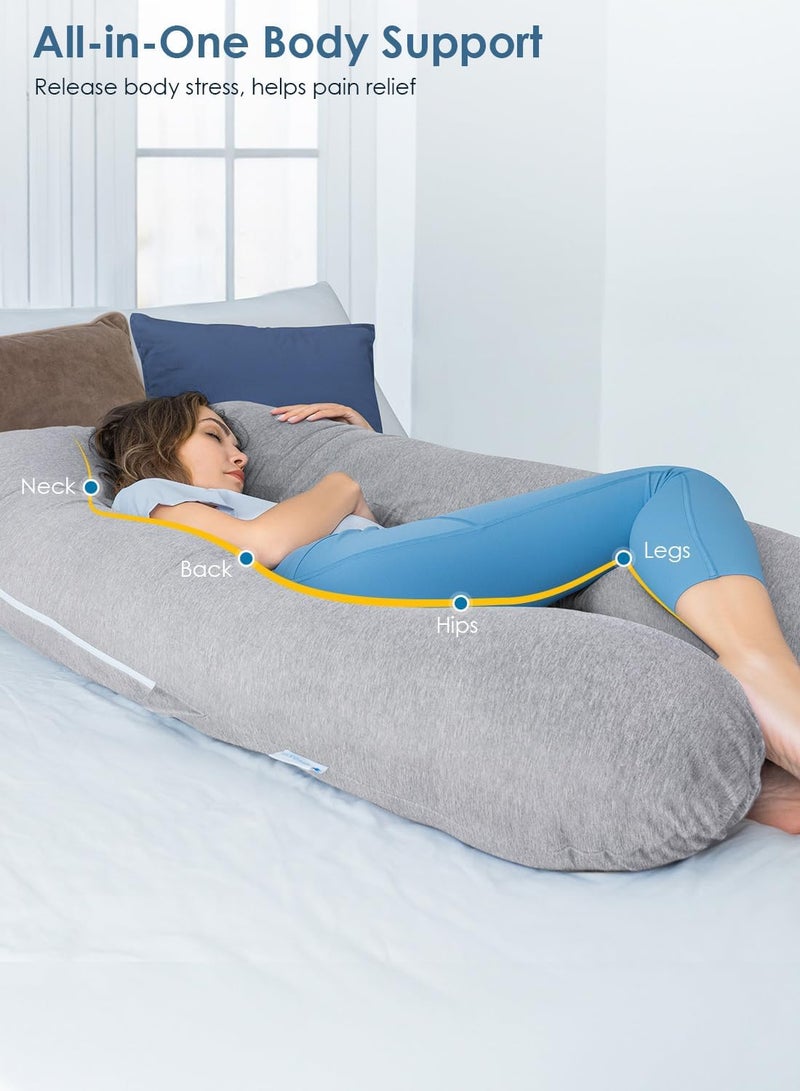 QUEEN ROSE U Shaped Pregnancy Pillow with Extra Cotton Pillowcase - Image 5