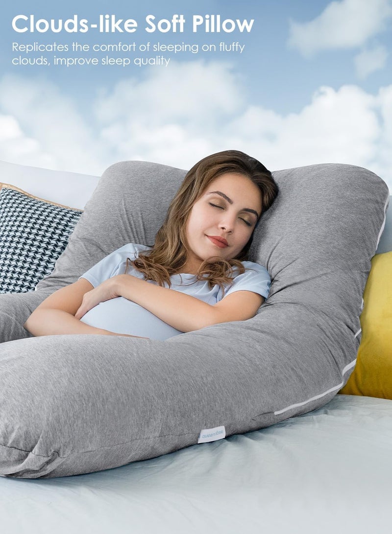 QUEEN ROSE U Shaped Pregnancy Pillow with Extra Cotton Pillowcase - Image 4