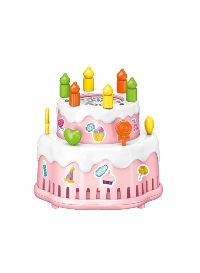 Bubble Cake Machine Toys With Beautiful 13 Hole Light Automatic Bubble Blower Bubble Maker Toy,  Bubble Dispenser Toys Sunflower Bubble Wand for Kids 3+ Birthday Summer Outdoor Party(Bubble Solution Not Include) - Image 1