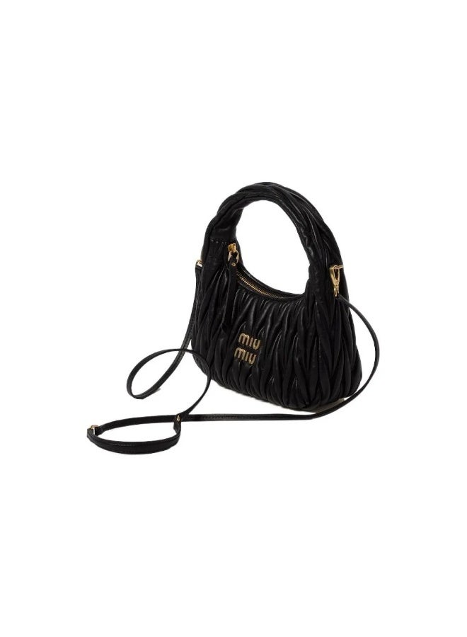 MIU MIU Wander Matelass é Crescent Bag Women's Handbag Adjustable Shoulder Bag (Black) - Image 2