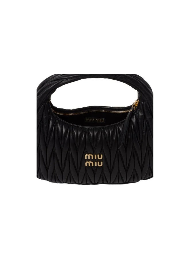 MIU MIU Wander Matelass é Crescent Bag Women's Handbag Adjustable Shoulder Bag (Black) - Image 4