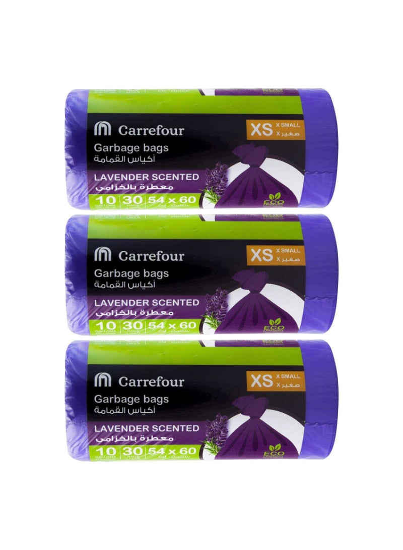 Carrefour Bio Lavender Scented Extra Small Purple 30 Garbage Bags 