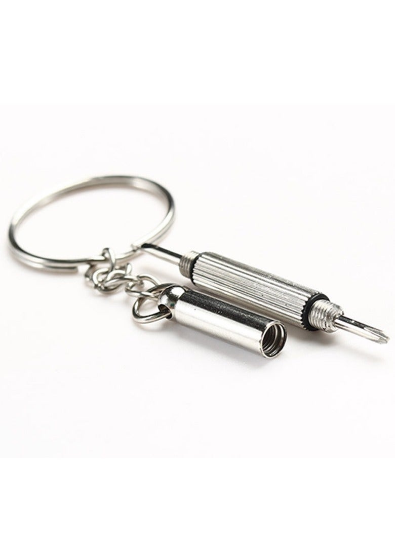 Stars Market Multifunction 3 In 1 Mini mobile phone watch Steel Glasses Screwdriver,Multifunction Eyeglass Screwdriver Repairing Kit, Tiny Screwdriver For Glasses Tightening Repair Screwdriver With Keychain,Portable Hand Tools, Precision Screwdriver Tools - Image 4