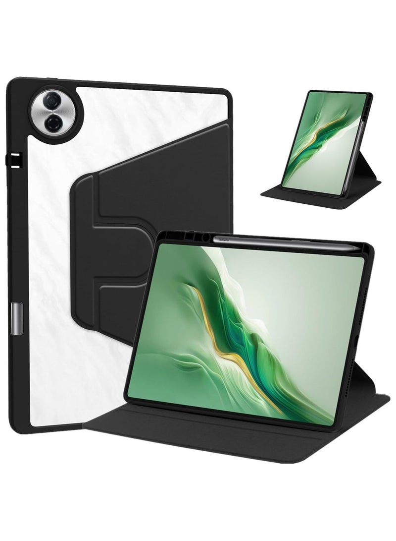Fankalo Translucent Tablet Case for Honor Pad 10 12.1 inch Triple Fold Adjustable Folding Bracket Cover with Pen Slot and Auto Sleep/wake-up - Image 1