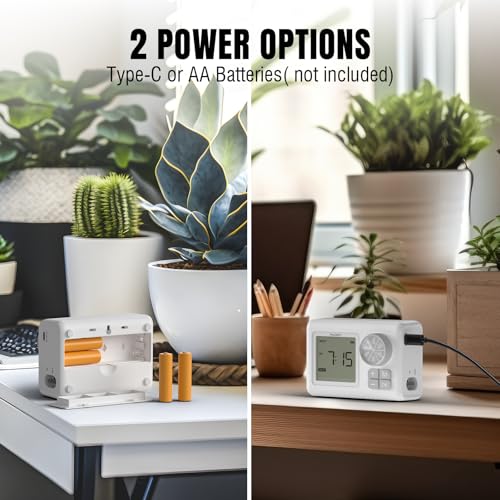 Raddy WS-6 Automatic Plant Waterer, Indoor Plant Watering System for 15 Potted Plants, Programmable Water Timer with LCD Display, USB Power, Water Shortage Alarm for Balcony Greenhouse - Image 3
