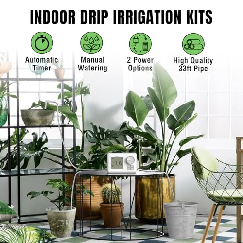 Raddy WS-6 Automatic Plant Waterer, Indoor Plant Watering System for 15 Potted Plants, Programmable Water Timer with LCD Display, USB Power, Water Shortage Alarm for Balcony Greenhouse - Image 5