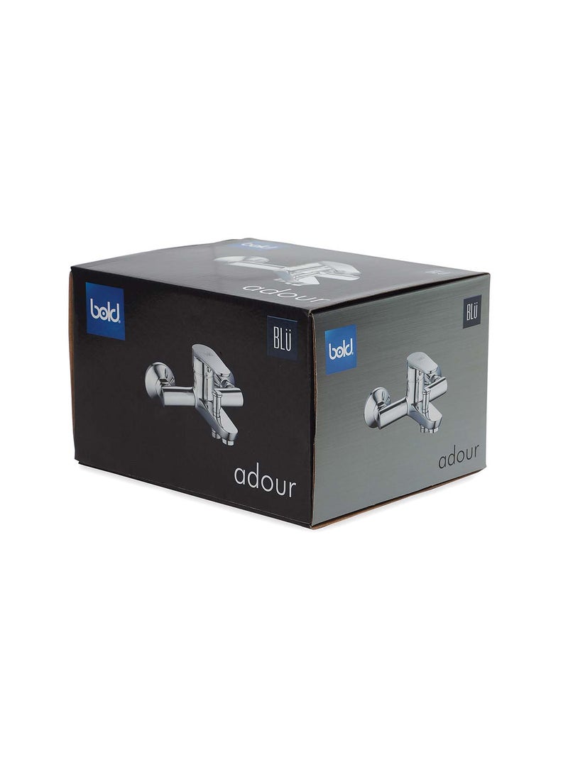 Bold Adour Bath & Shower Mixer – High-Quality Brass with Chrome Finish – Corrosion-Resistant & Modern Design – Silver - Image 2