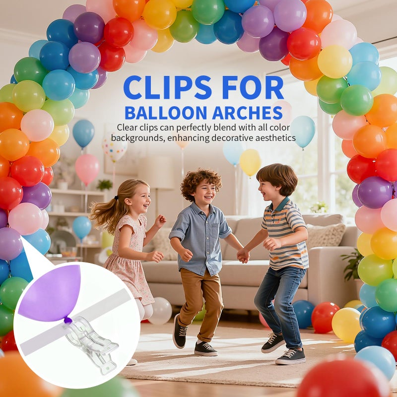 Muitcdo Large Clear Balloon Arch Clips, 3.5'' Spring Clamps for Backdrop (15) - Image 3