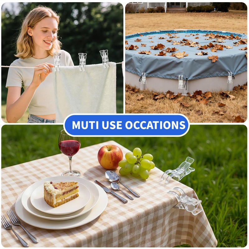 Muitcdo Large Clear Balloon Arch Clips, 3.5'' Spring Clamps for Backdrop (15) - Image 5