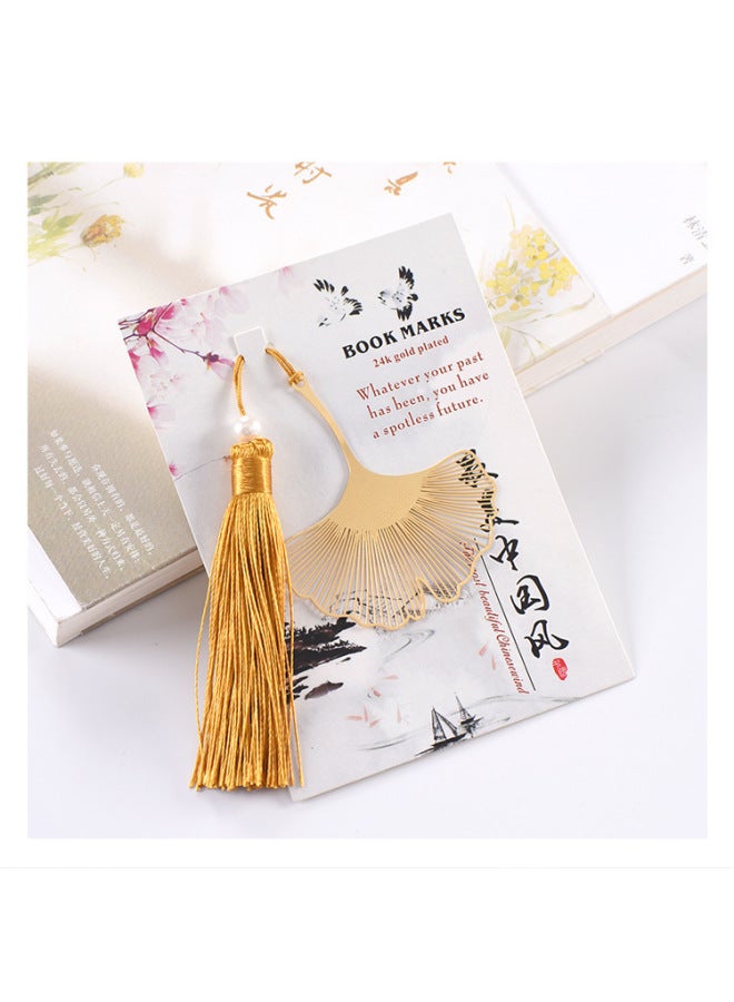 HELPS Creative Stationery Hollow Metal Bookmark Crafts Wenchuang Small Fresh Yellow Bookmark Exquisite Gift For Students - Image 4