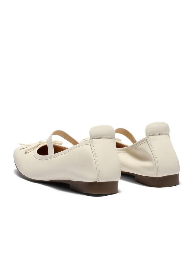 Senda a Mary Jane Women's Spring Autumn Lambskin Soft Ballet Flats Zth13cq5 Off-white Size 35 - Image 2