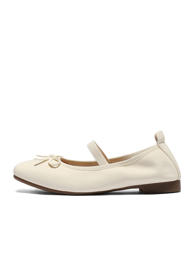 Senda a Mary Jane Women's Spring Autumn Lambskin Soft Ballet Flats Zth13cq5 Off-white Size 35 - Image 1