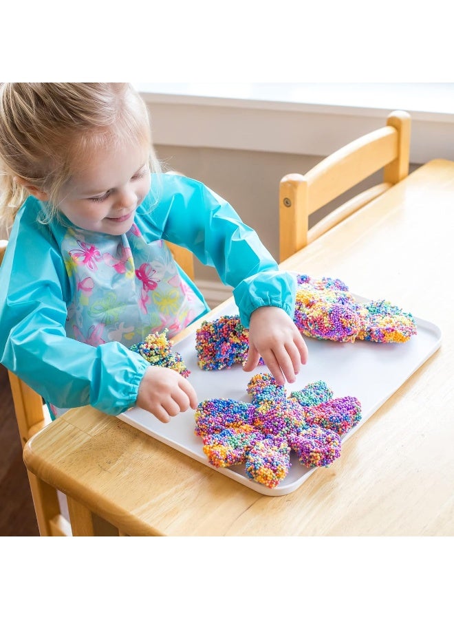 green sprouts Snap & Go Easy-wear Long Sleeve Bib 12-24mo Aqua Dinosaurs - Image 4