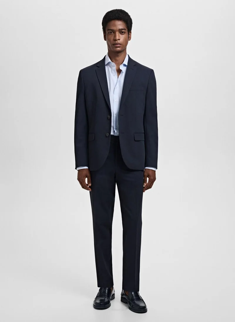Mango Man Slim Fit Thousand Striped Suit Shirt