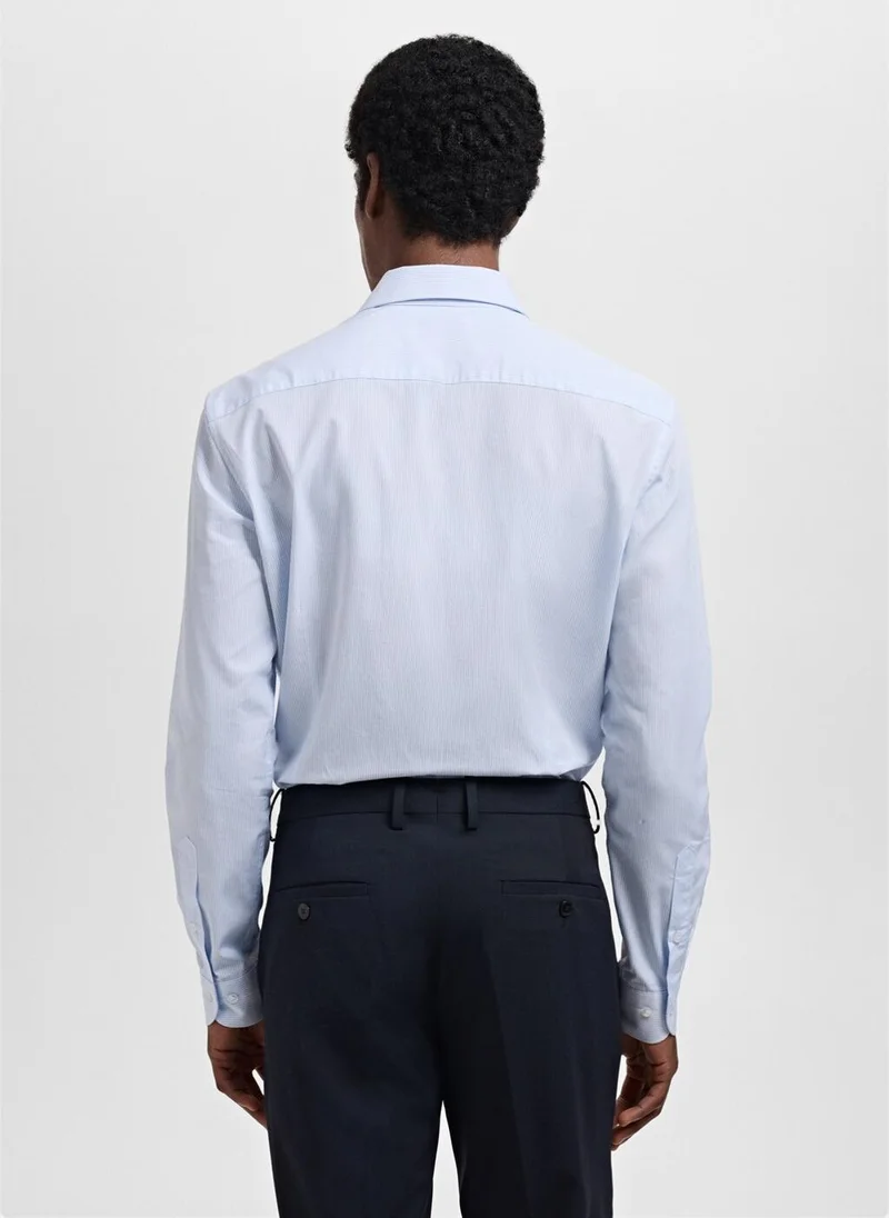 مانجو Slim Fit Thousand Striped Suit Shirt