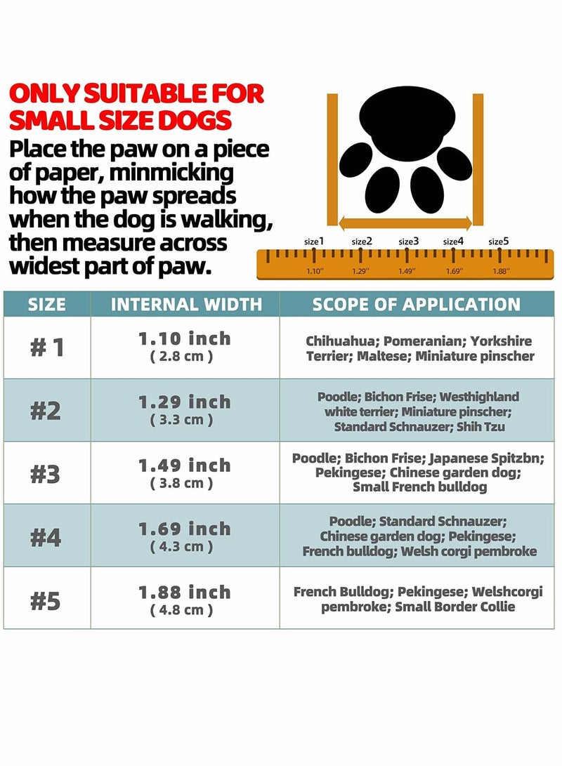 SYOSI Dog Shoes 4 Pcs Size 5 Anti Slip Breathable Waterproof Dog Booties Boot Paw Protector for Small Dog Dog Hiking Shoes with Reflective Adjustable Strap Zipper Puppy Shoe for Hot Pavement Winter Snow - Image 3